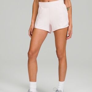 Pink lululemon hotty hot 4” shorts